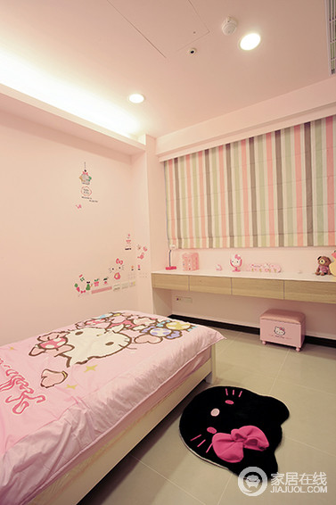 简约粉色儿童房装修