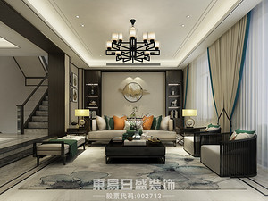 新中式風格客廳裝修效果圖
