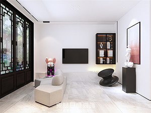 桃李春风-两居室100平米-新中式风格案例