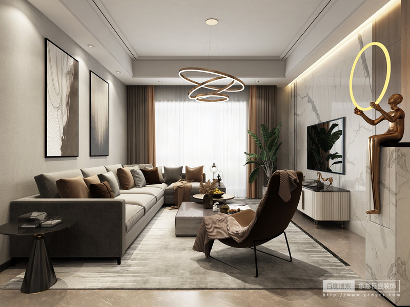 香城世家126平现代轻奢风格