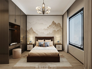 新中式風格臥室裝修效果圖