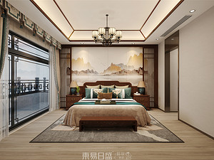 新中式風格臥室裝修效果圖