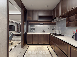 新中式風格廚房裝修效果圖