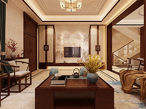 新中式风格风格客厅装修效果图