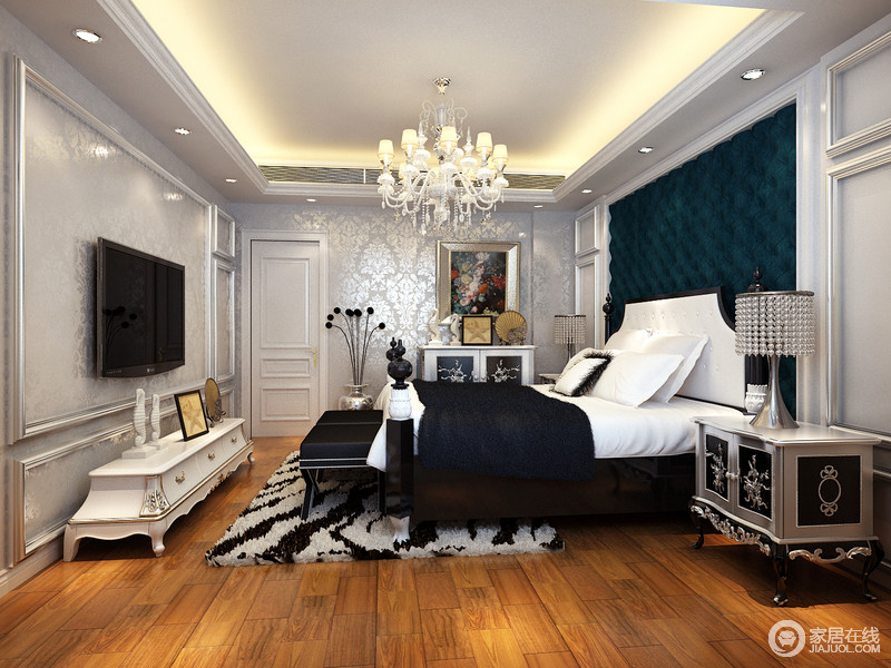 卧室的空间设计显得别有用心，要么色调浅到素心素雅，要么就一派正经严肃冷峻。极大的色调反差施展搭配魅力，赢来空间上的高冷时髦度。