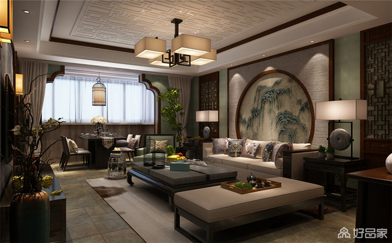 意蕴绵长 古色古香新中式_三居室新中式风格装修案例