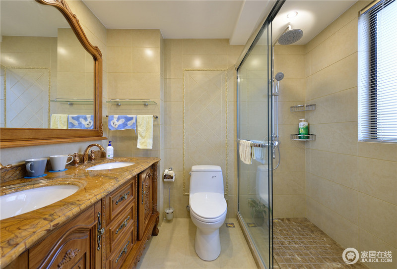 卫浴空间合理舒适。