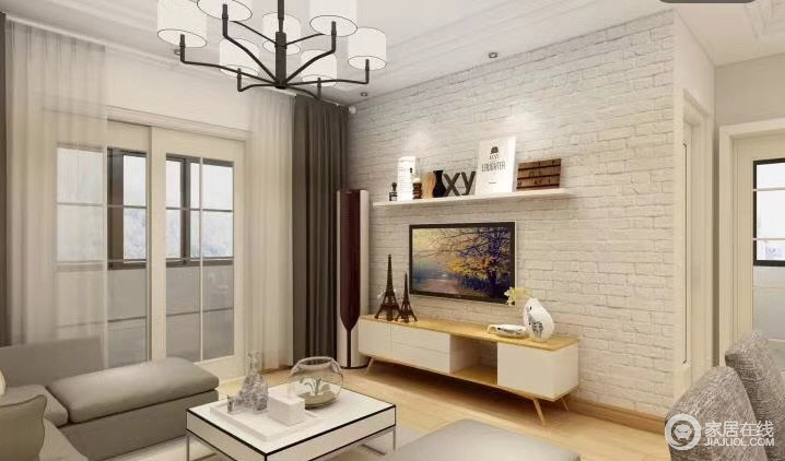 纯白墙壁一般是装修中最经典的选择，纯白色调搭配简洁布置显得室内整体简单大气，同时浅色的墙面涂料相较于色彩鲜艳的产品而言，重金属含量更低，也利于家人的生活健康。