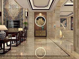 新中式风格风格走廊装修效果图