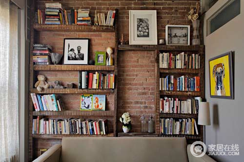 小空间里的大书柜 宁静安详的书房设计