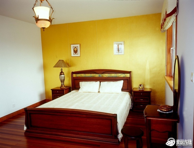 淡黄现代风格卧室