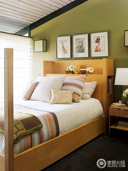 色彩家具巧搭 14招床头置物架点缀卧室