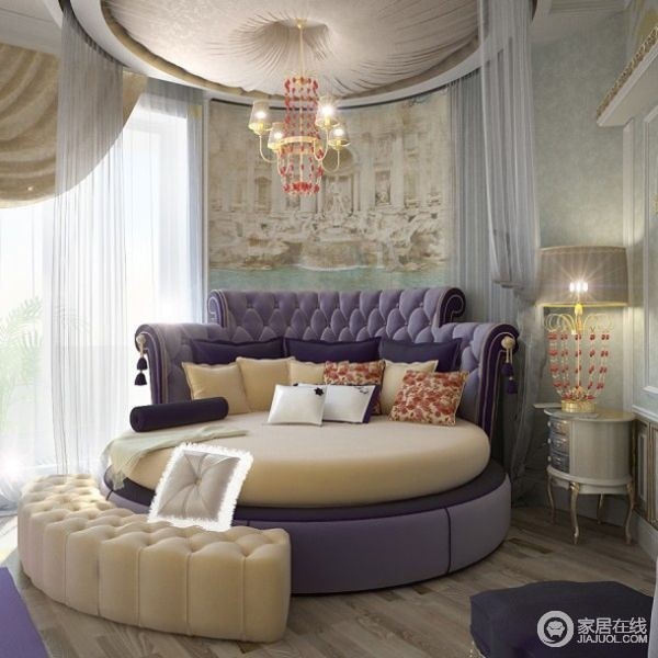 甜蜜的二人世界 15款浪漫圆床卧室设计