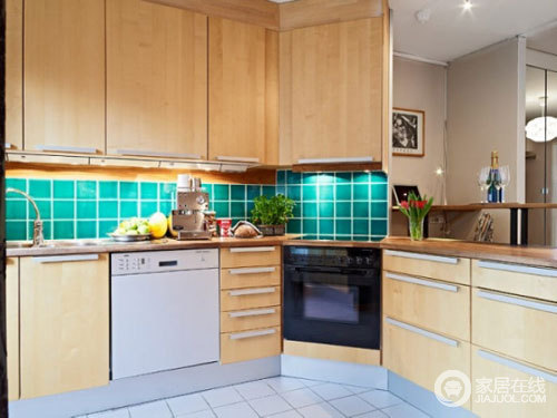 简洁精致小公寓 开放式厨房的66平空间