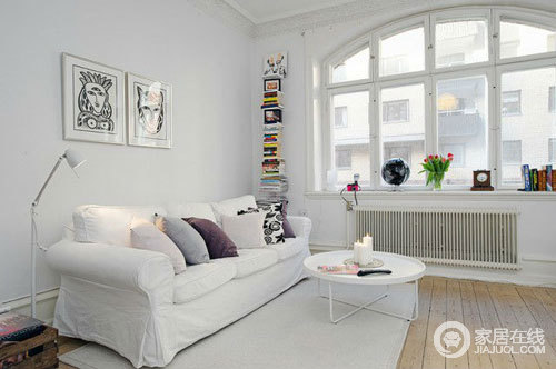 54平单身公寓的创意 清新淡雅白色世界