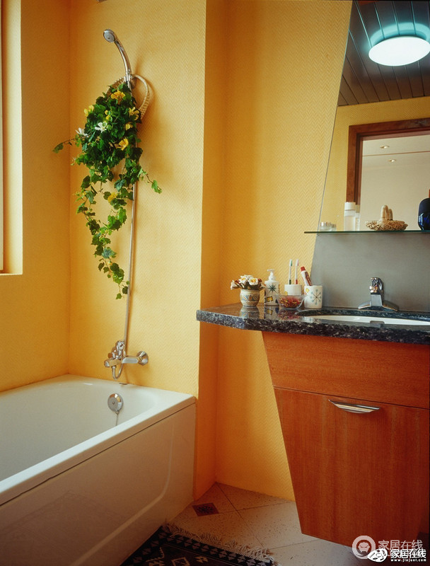 褐色现代风格浴室