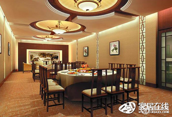 褐色中式风格餐厅