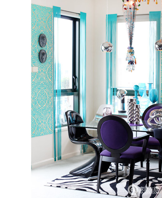 蓝紫色打造的优雅 灵动时尚的现代家居